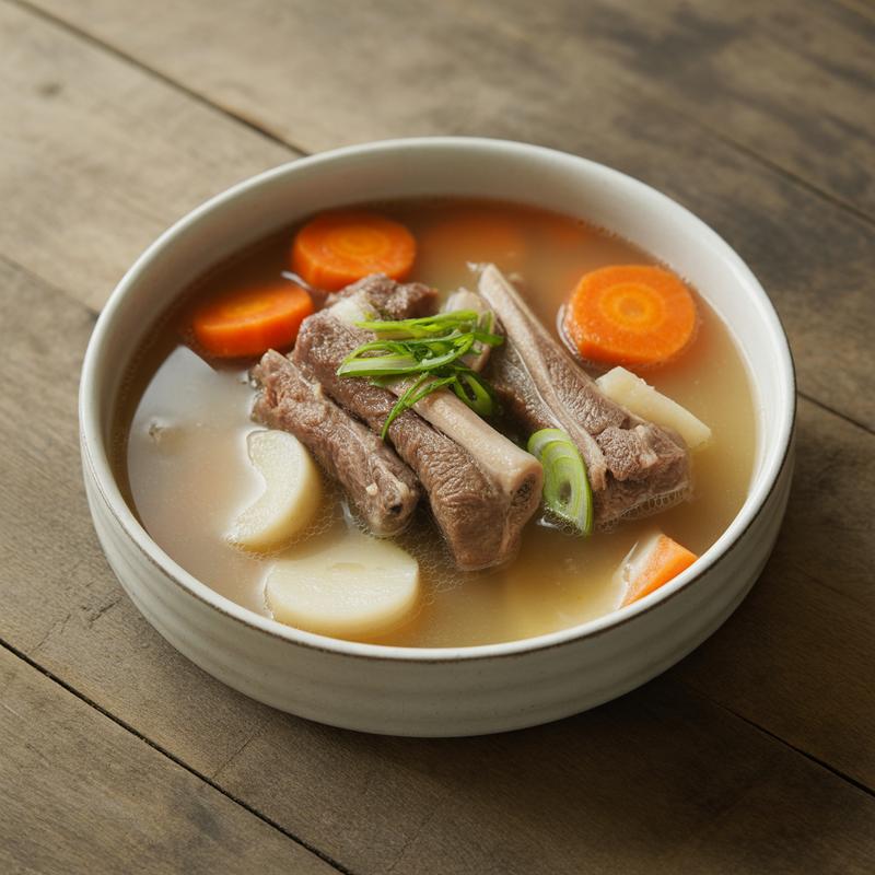 소갈비 채소 맑은국