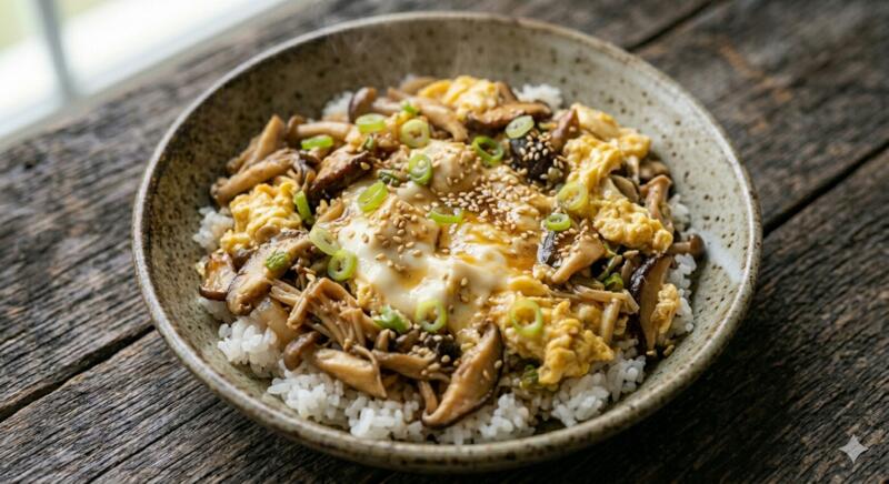 버섯 계란밥