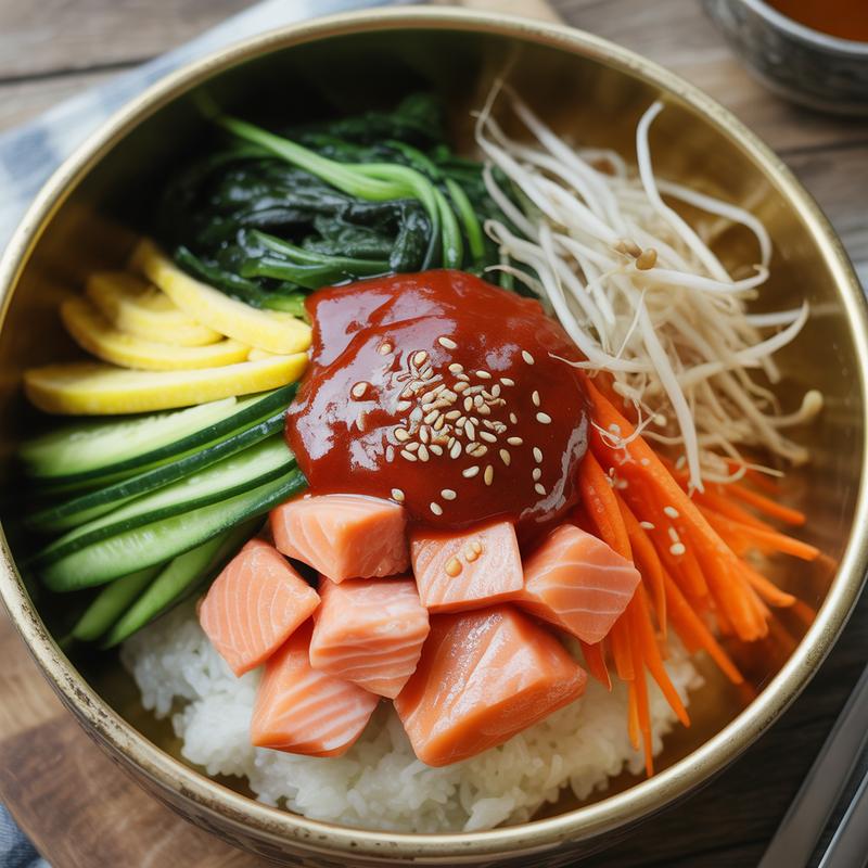 생연어 비빔밥