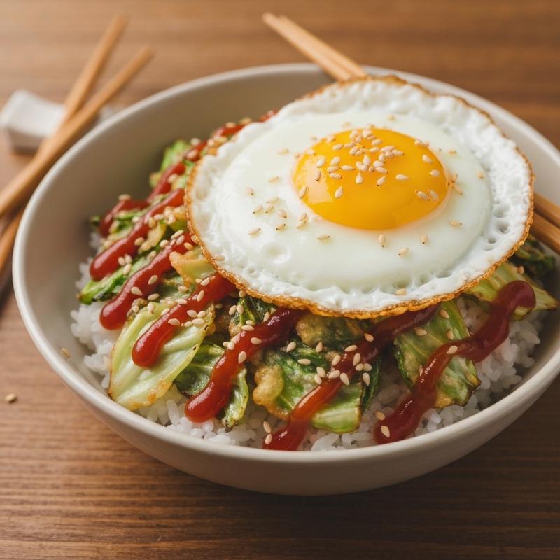양배추 매콤 케찹 덮밥