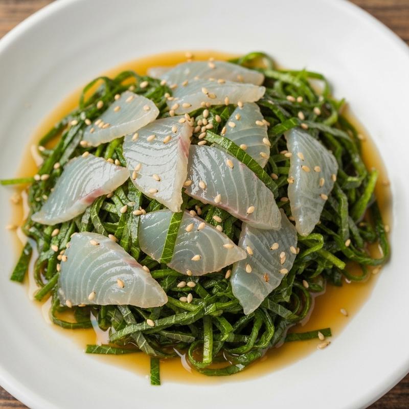 광어 깻잎무침