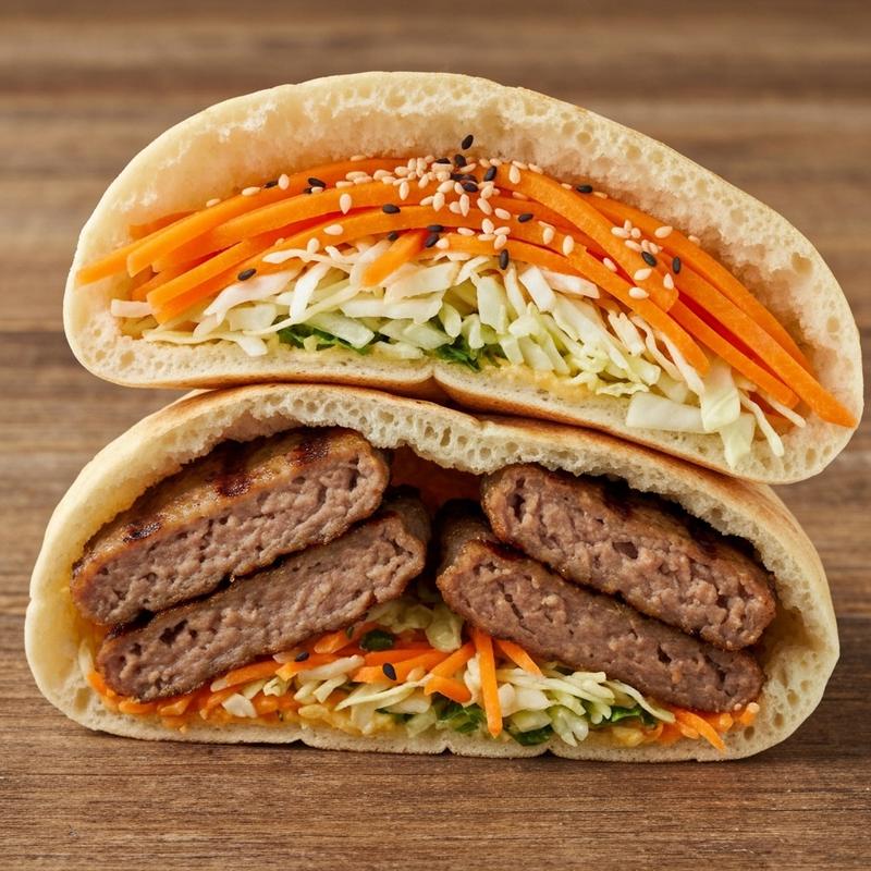 떡갈비 당근라페 피타샌드위치