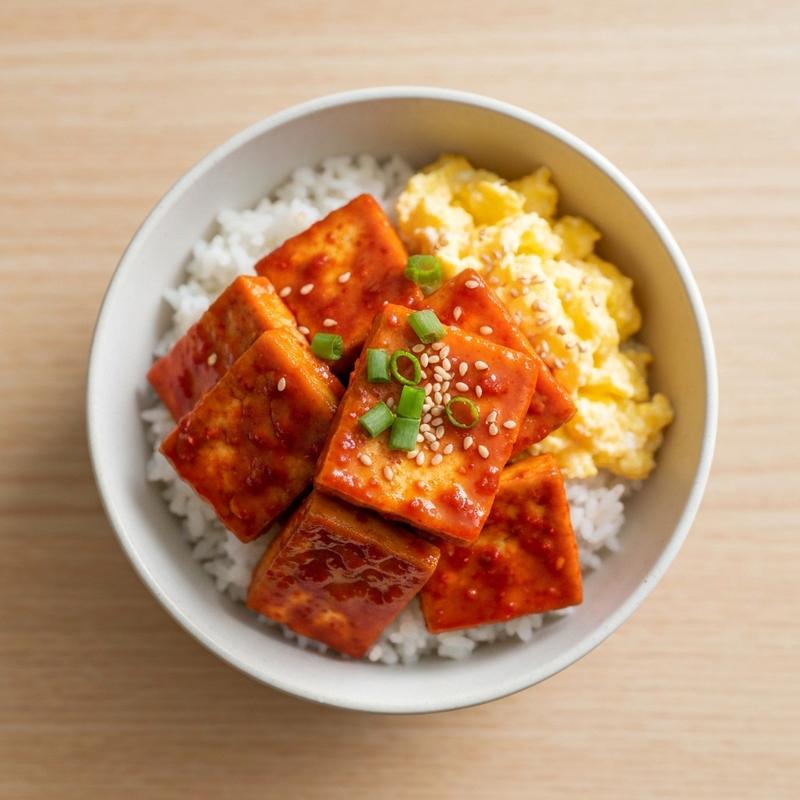 매운 두부 덮밥