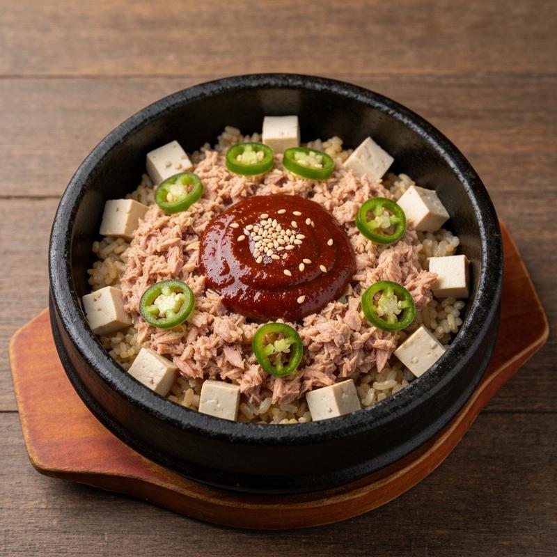 참치 두부 비빔밥