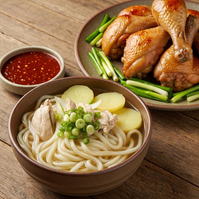 이북식 찜닭 칼국수