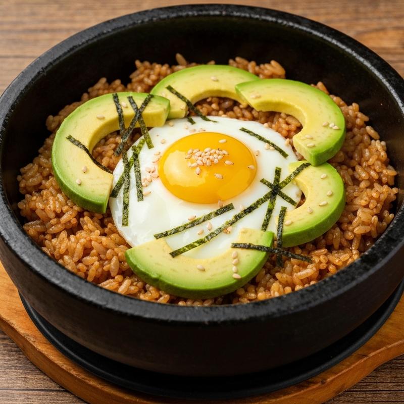 된장 아보카도 비빔밥