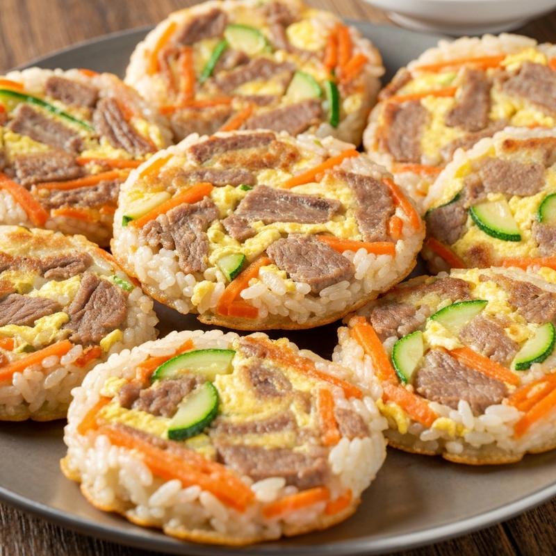 떡갈비 채소 밥전