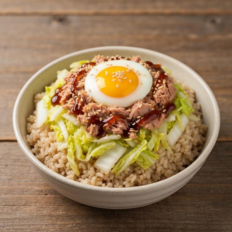 양배추 참치 덮밥