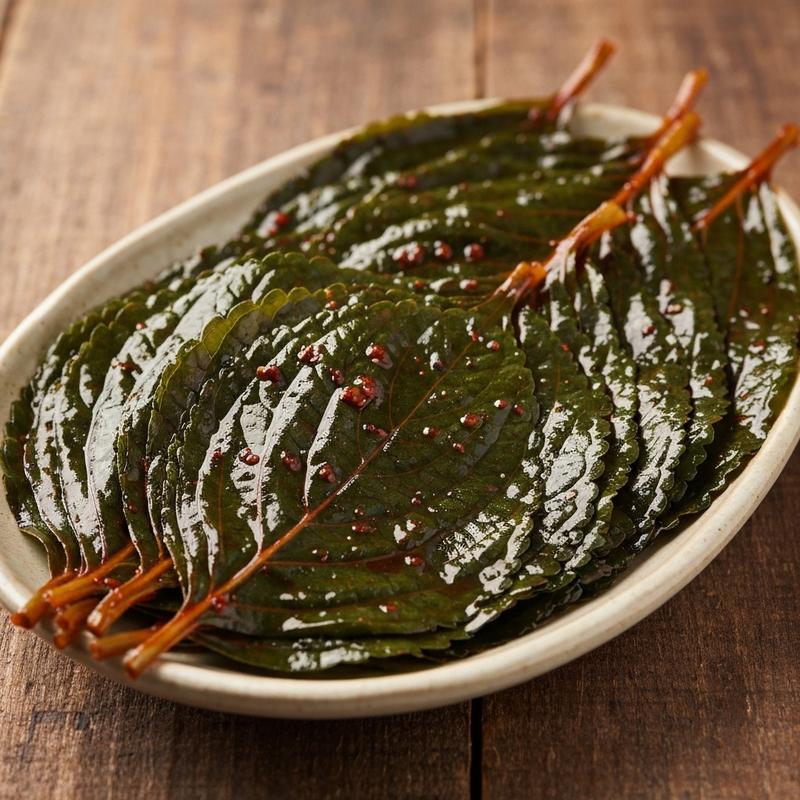 전자레인지 깻잎지