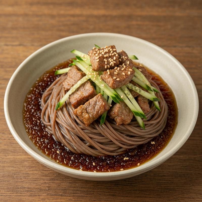 소고기 오이 메밀면