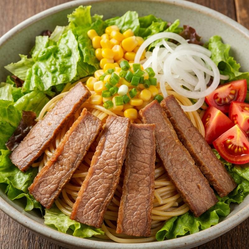 우삼겹 샐러드 파스타