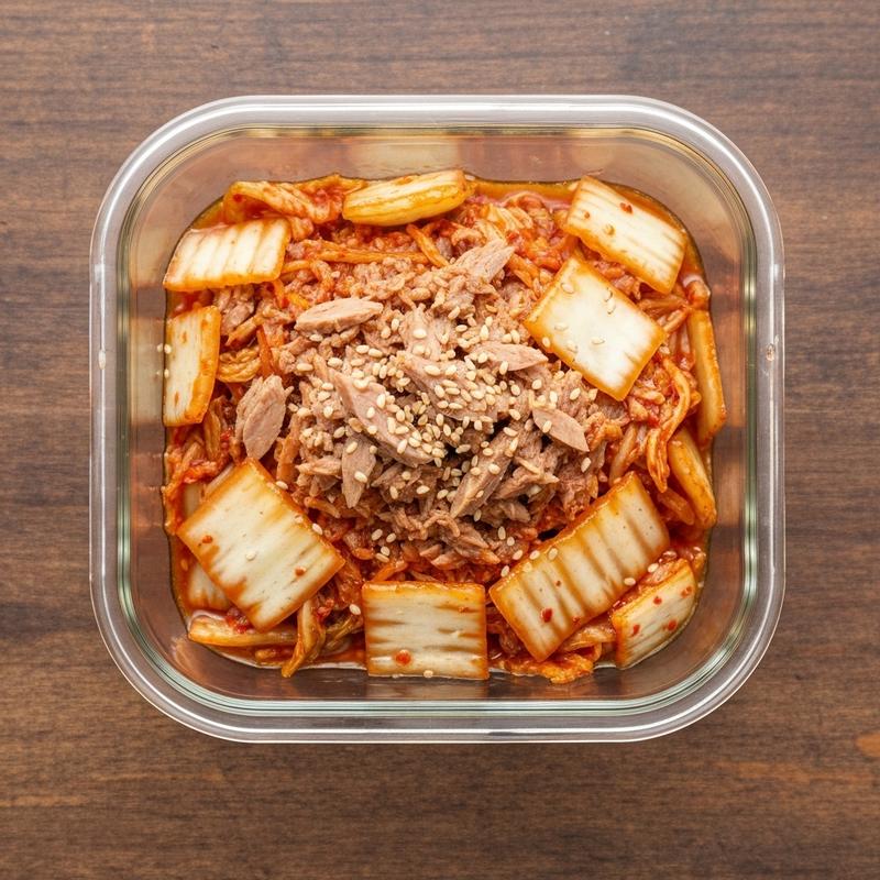 들기름 참치김치볶음