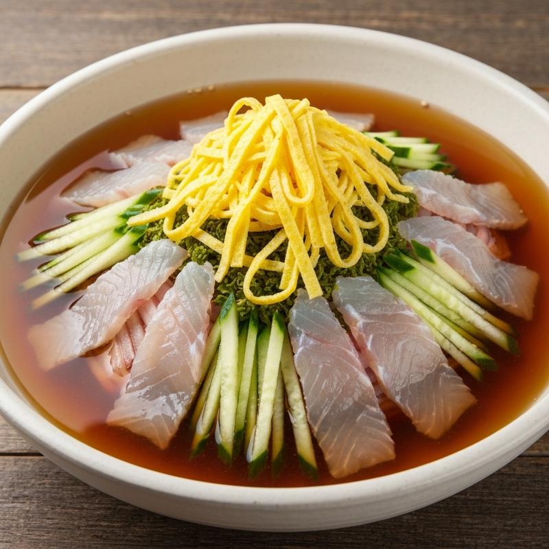 광어 미나리 물회