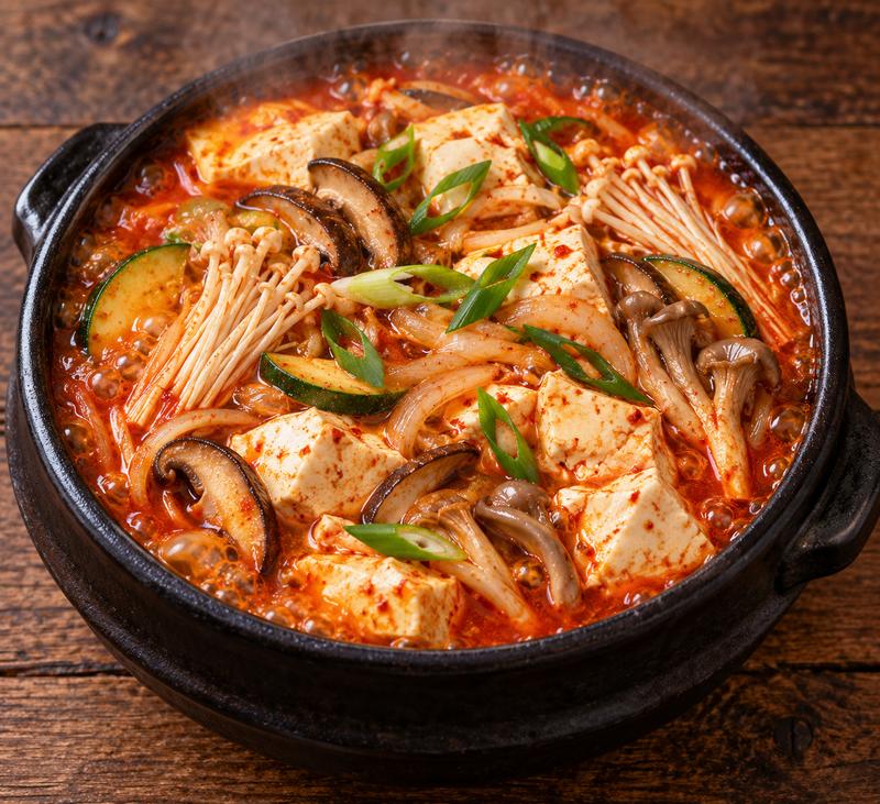 버섯 순두부전골