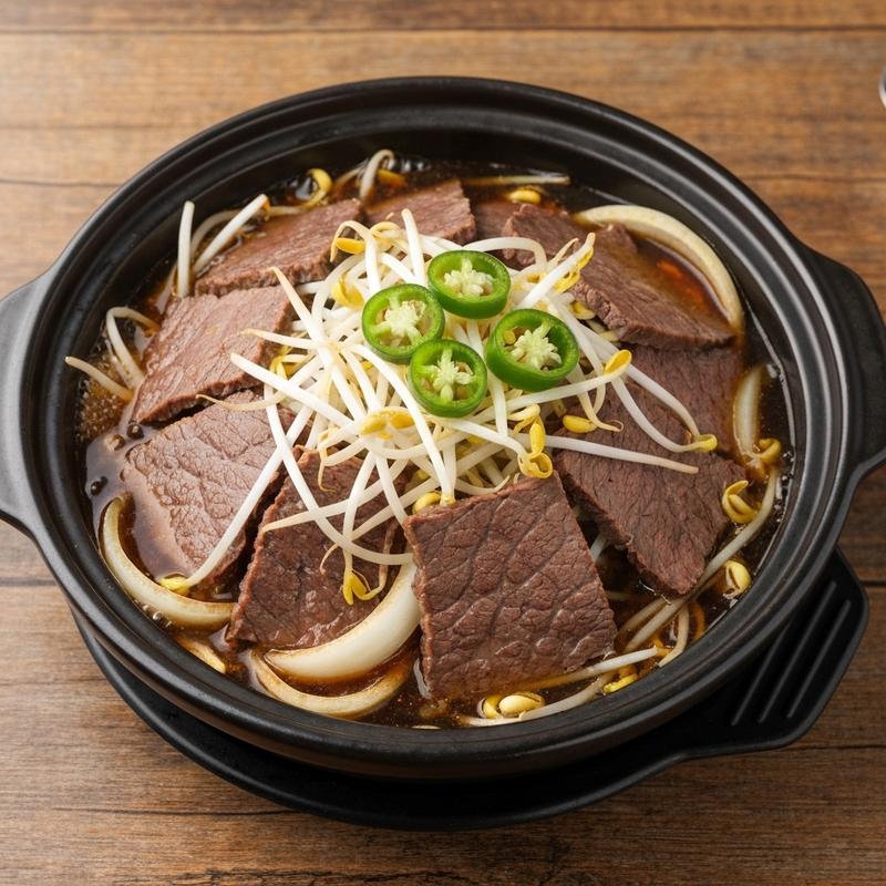 우삼겹 숙주전골