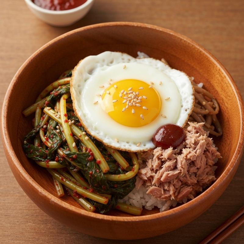 열무 참치 비빔밥