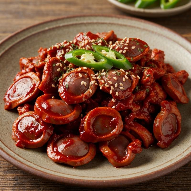 매콤 닭똥집 볶음