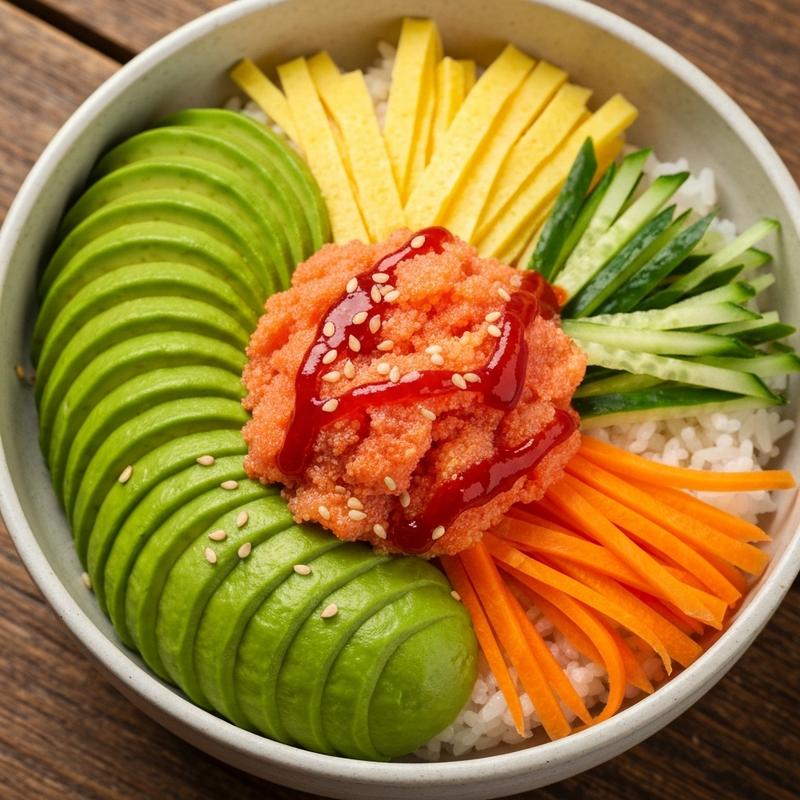 아보카도 명란 비빔