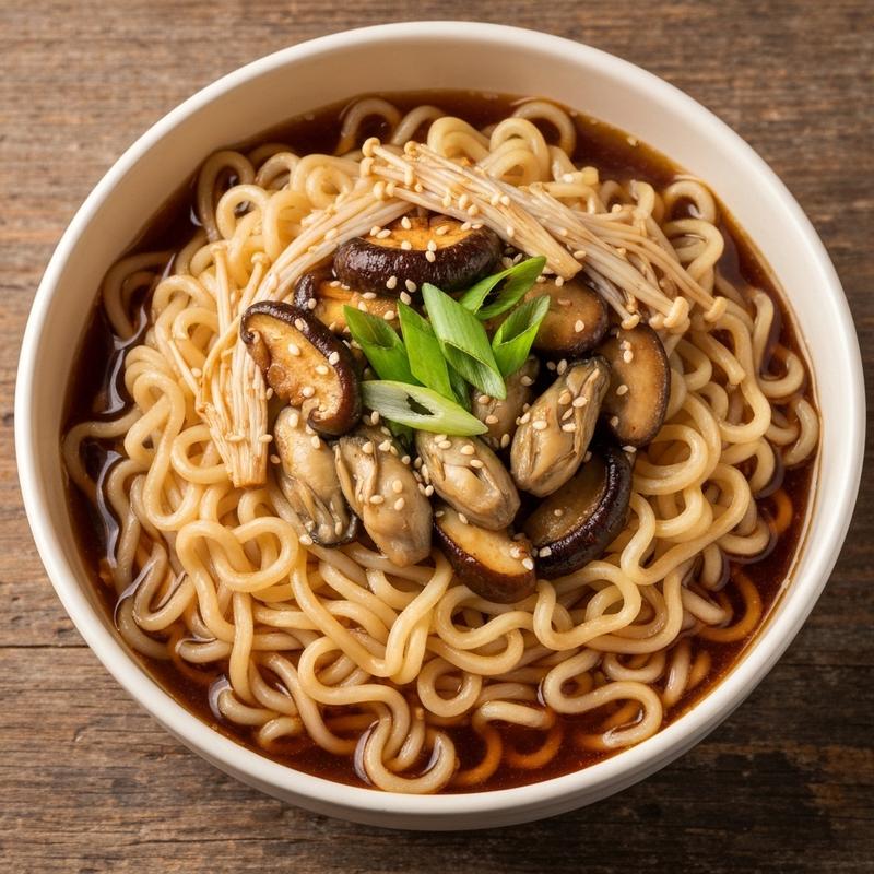 버섯 라면