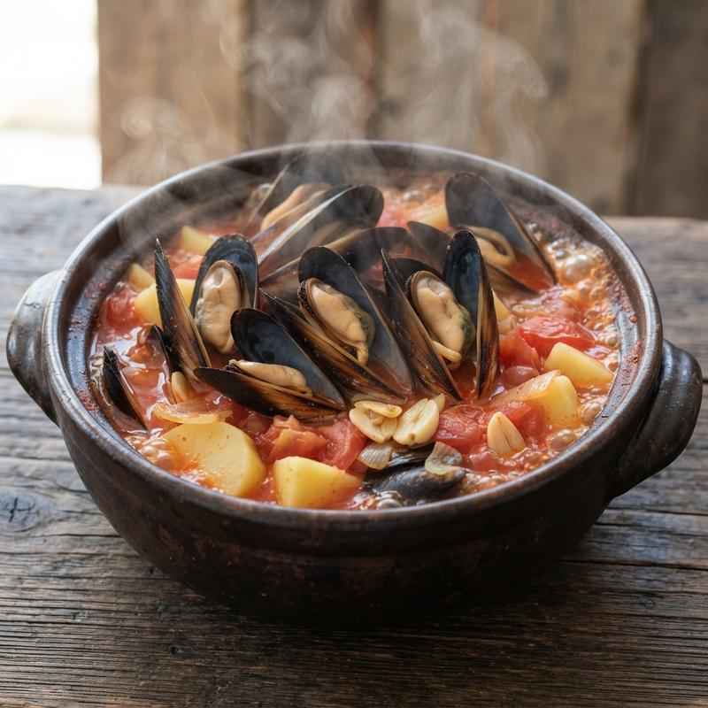 홍합 감자 토마토전골