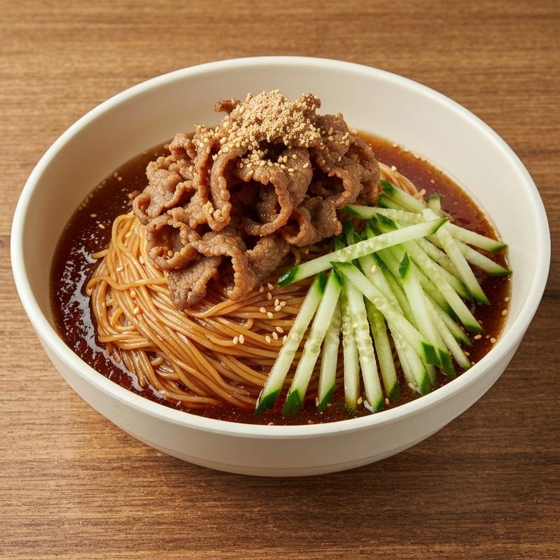 우삼겹 오이 비빔국수