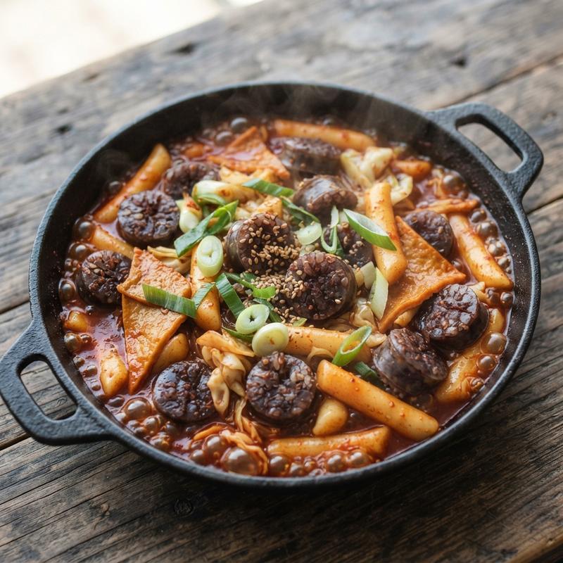 매콤 순대 떡볶이