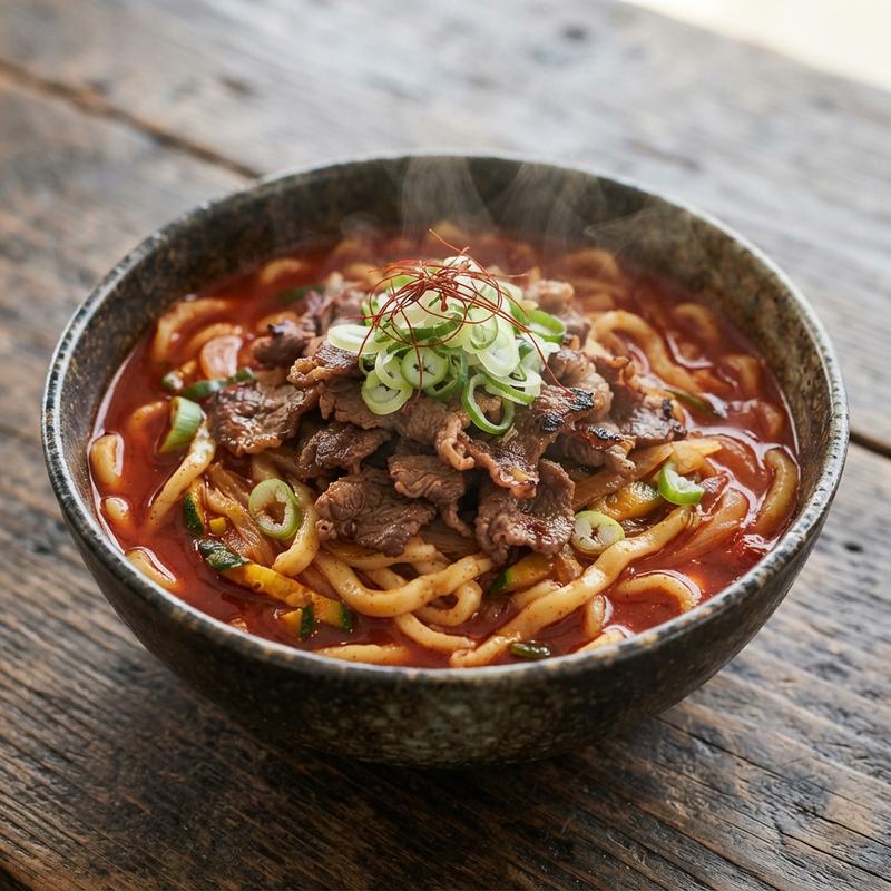 매콤 차돌 칼국수