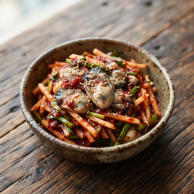 매콤 굴무침