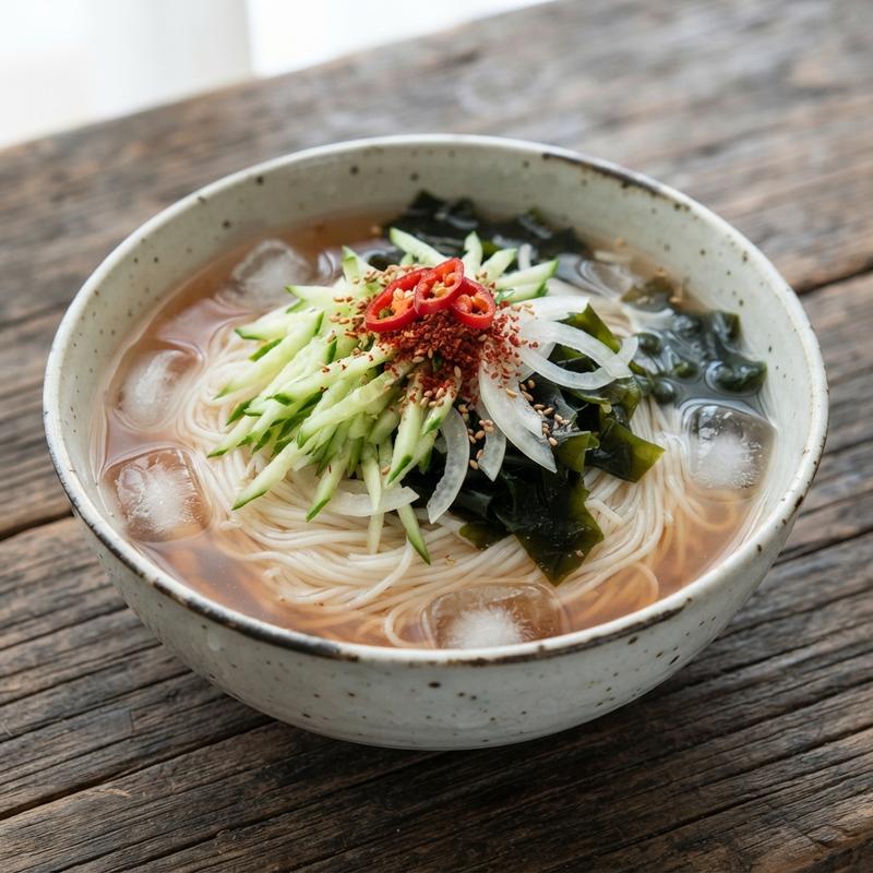 미역 오이냉국 소면