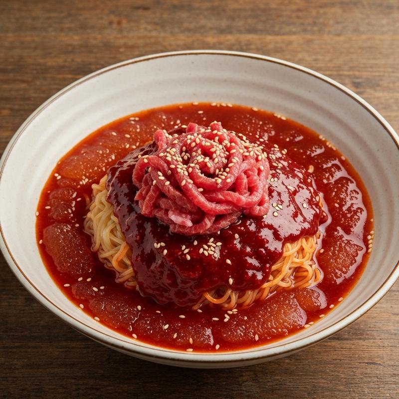 불닭 육회냉면