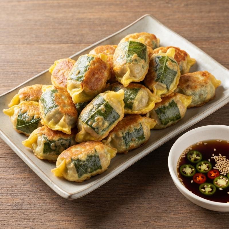 깻잎 군만두전