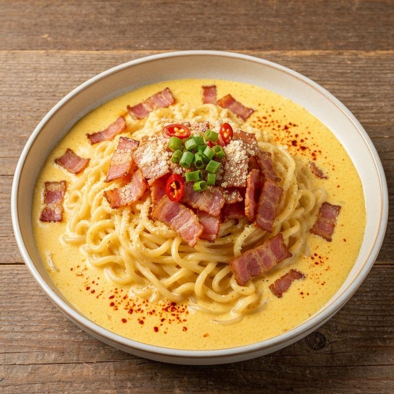 매콤 라면 까르보나라
