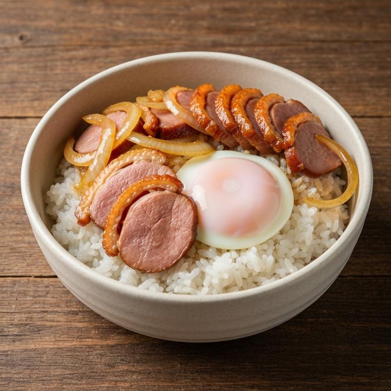 훈제오리 계란덮밥