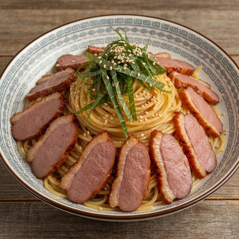 훈제오리 깻잎 파스타