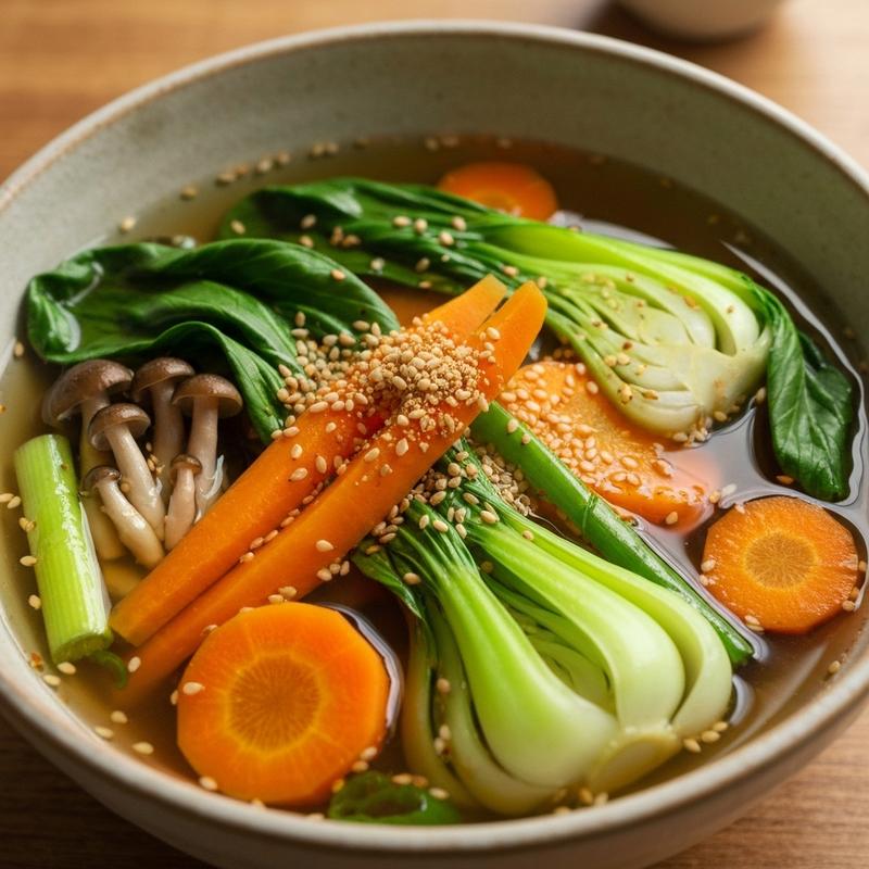 청경채 목이버섯국