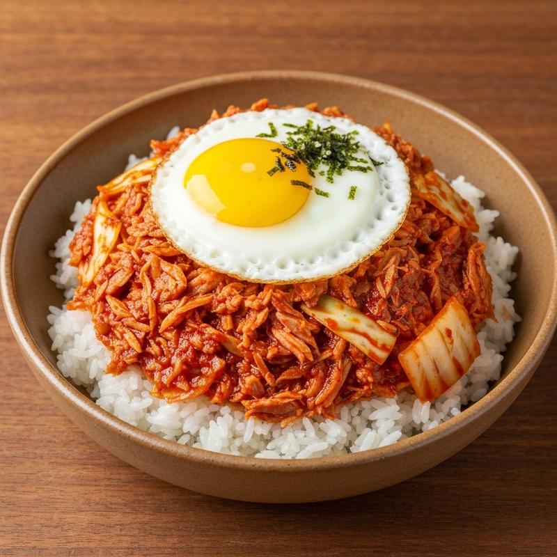 김치 참치 덮밥