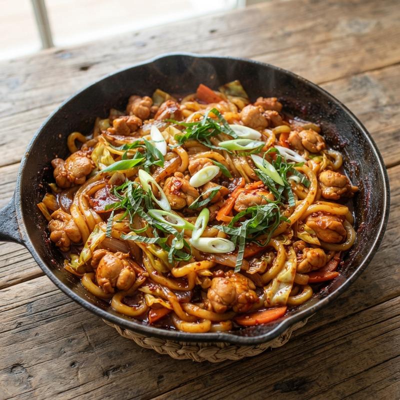 원팬 매콤 닭갈비 우동