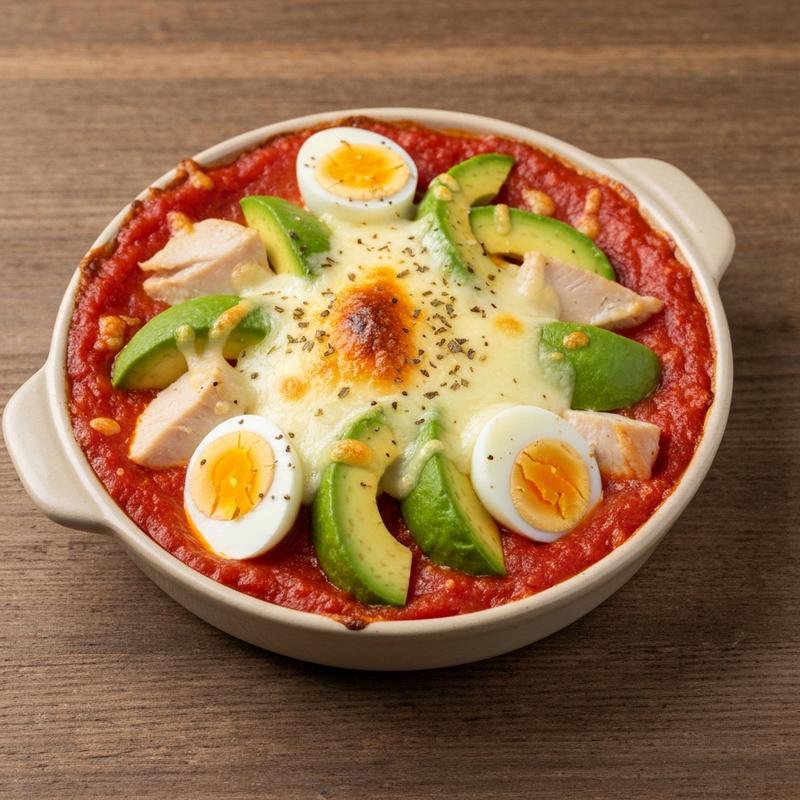 토마토 아보카도 계란그라탕