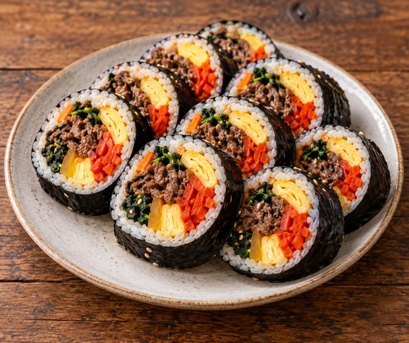 매콤 소고기 단무지 김밥
