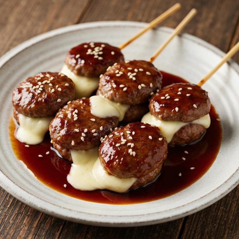 치즈 떡갈비 꼬치