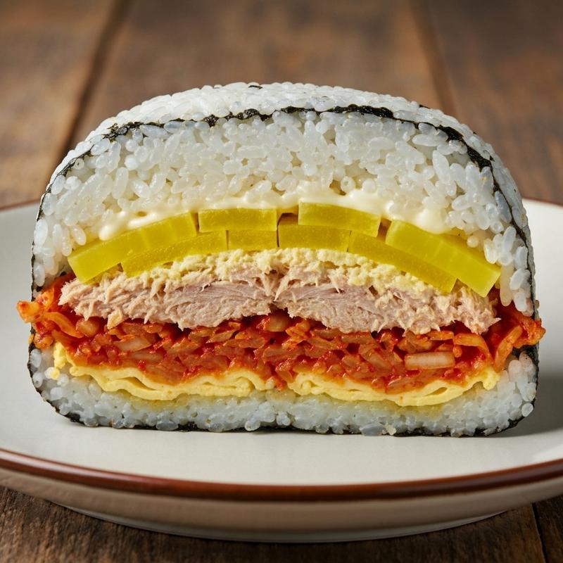 참치 김치 밥버거