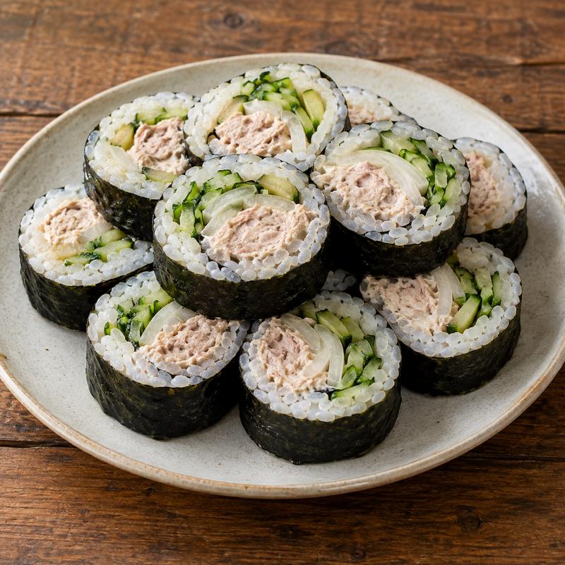오이절임 참치 김밥
