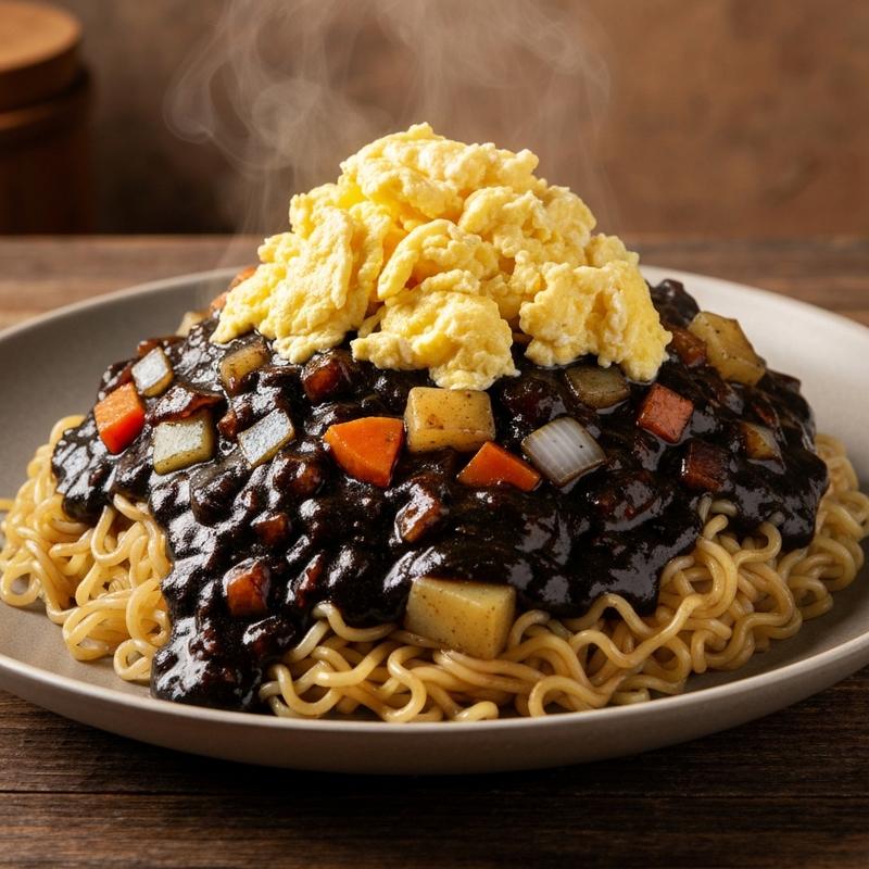 계란 짜장 라면