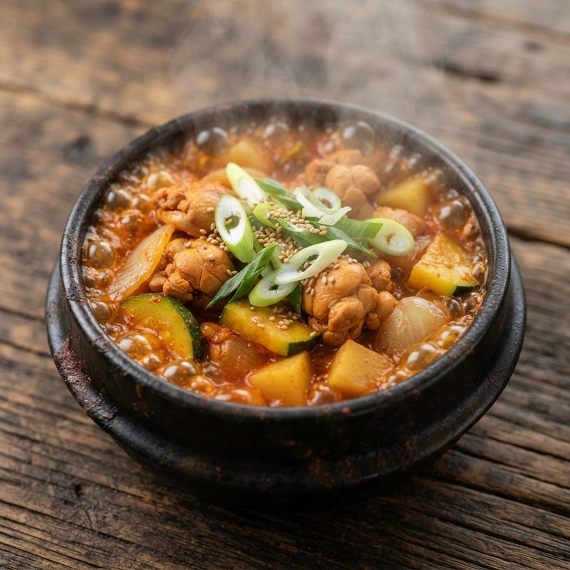 매콤 닭고기 감자 고추장찌개