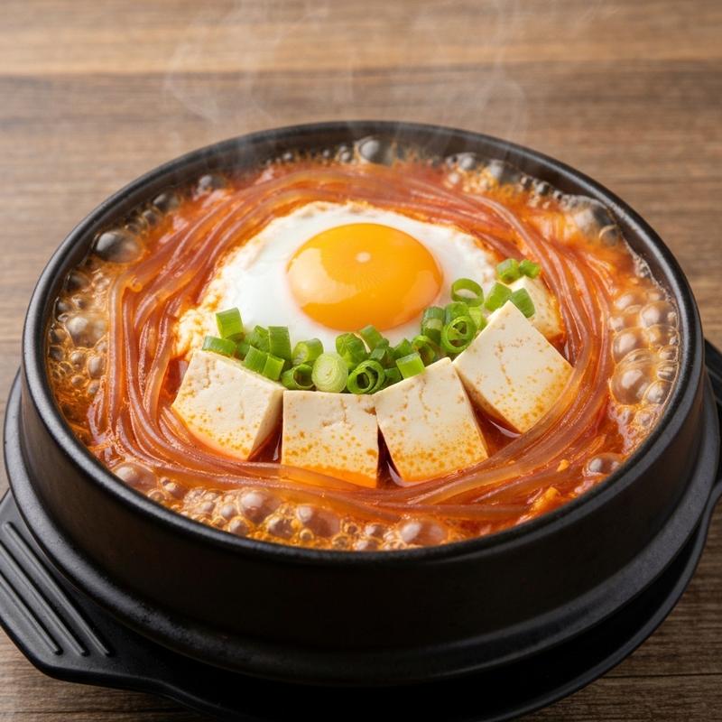 매운 당면 순두부찌개