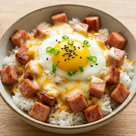 스팸 치즈 계란밥
