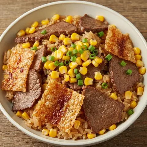 우삼겹 버터 옥수수 볶음밥