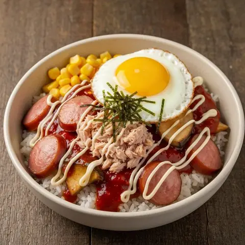 소시지참치 컵밥