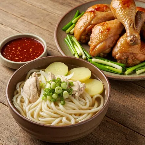 이북식 찜닭 칼국수