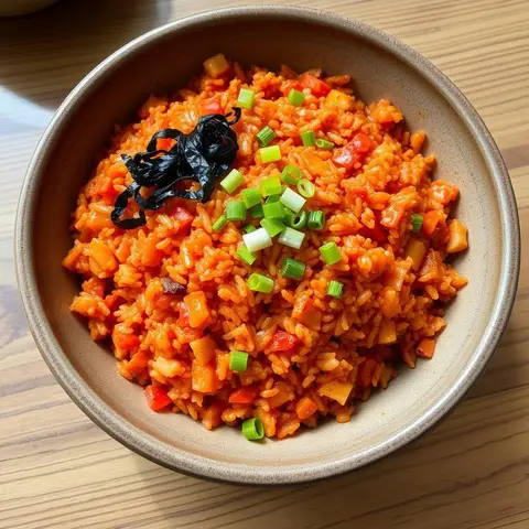 김치 파 볶음밥
